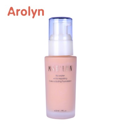 Bio-water white-repairing color-adjusting waterproof coverage whitening liquid foundation